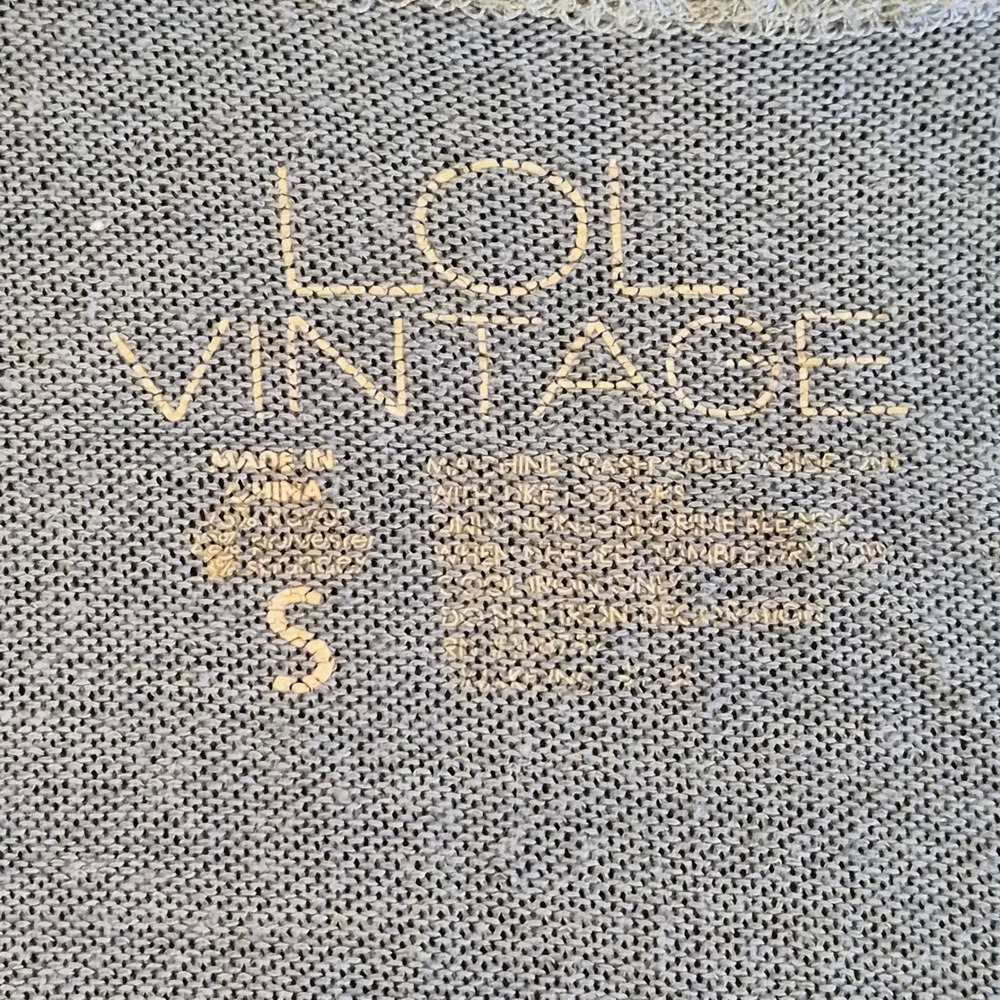 LOL‎ Vintage Take It Easy Graphic Tank Top Gray Racerback Sleeveless Small - Picture 3 of 4